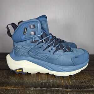 NEW Hoka One One Kaha 2 Mid GTX Womens Size 6.5 B Comfy Running Shoes Blue Coral